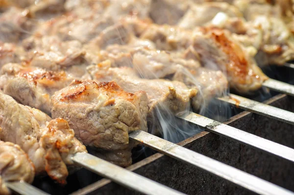 Barbecue Cooking outdoors — Stock Photo, Image