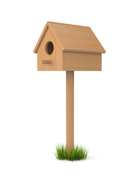 Birdhouse geïsoleerd op wit — Stockfoto