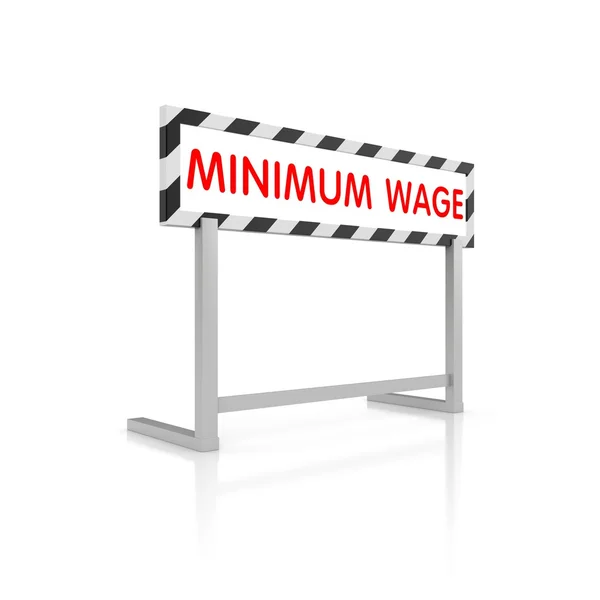 Minimum wage Barrier — Stock Photo, Image
