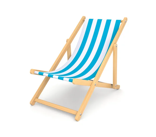 Sun blue deckchair — Stock Photo, Image