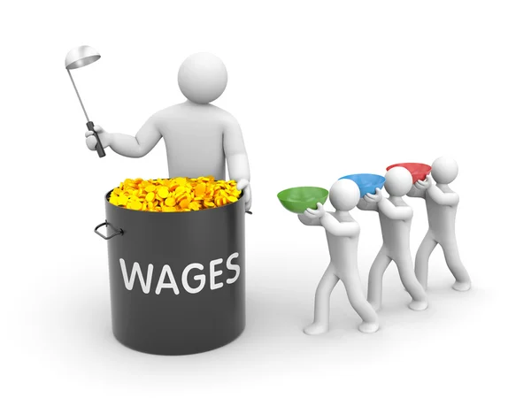 Fördelning av löner koncept — Stockfoto