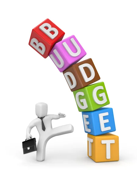 Business man does not agree with budget — стоковое фото