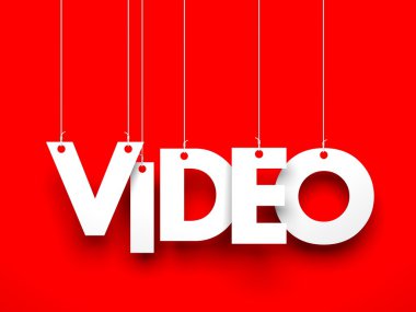 Word halatlar üzerinde asılı Video