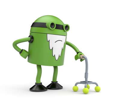 Eski yeşil robot