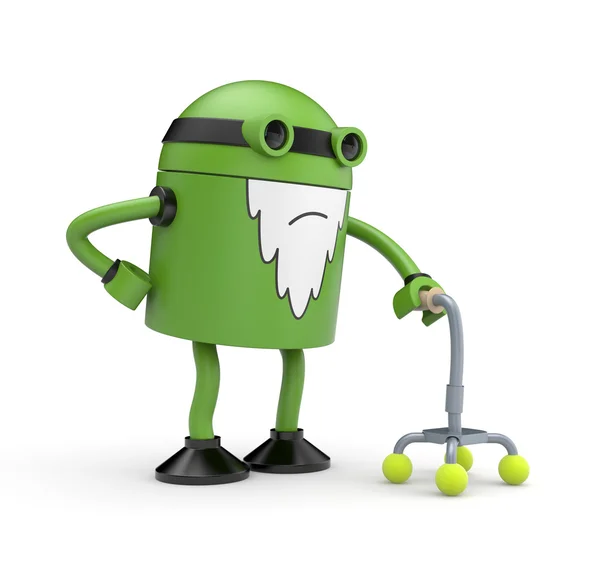 Old green robot — Stock Photo, Image