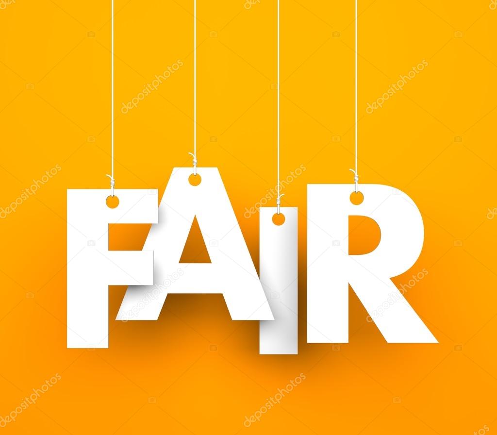 Orange background with word - fair