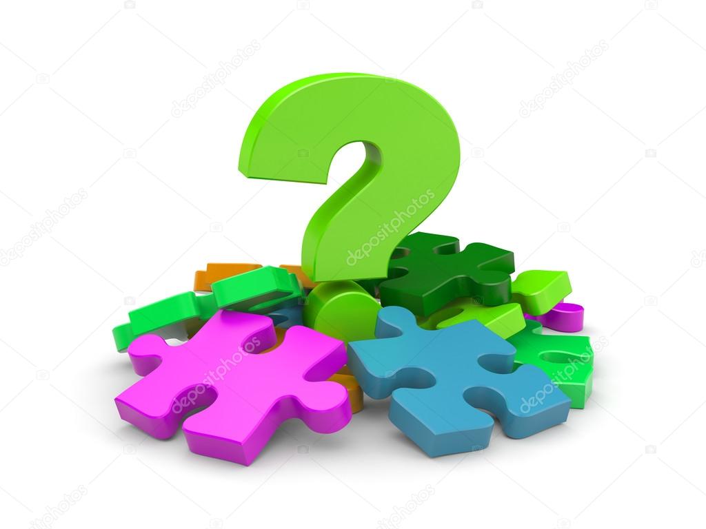 Question with colorful puzzles