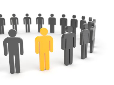 İnsanlar işaretleri ile liderlik