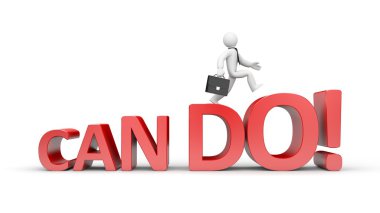 kariyer basamaklarını çalıştıran iş adamı