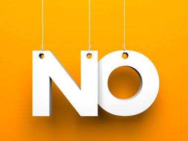 Hayır - ipler üzerinde kelime