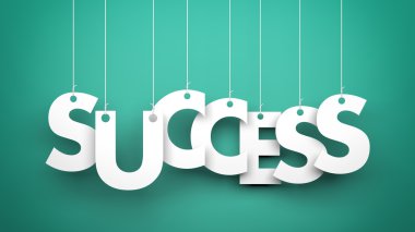 Success word on ropes