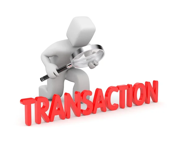 Person examines transaction — Stockfoto