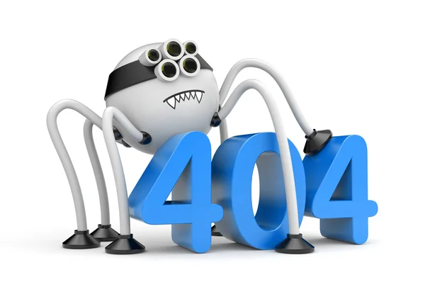 Spider and 404 error — Stock Fotó