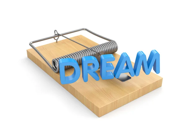 The trap for dreamers metaphor — Stock Photo, Image