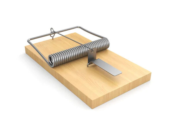 Empty wooden mousetrap — Stock Photo, Image