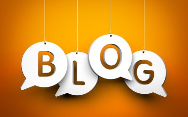 Sohbet kabarcıkları ile Blog kelimeler