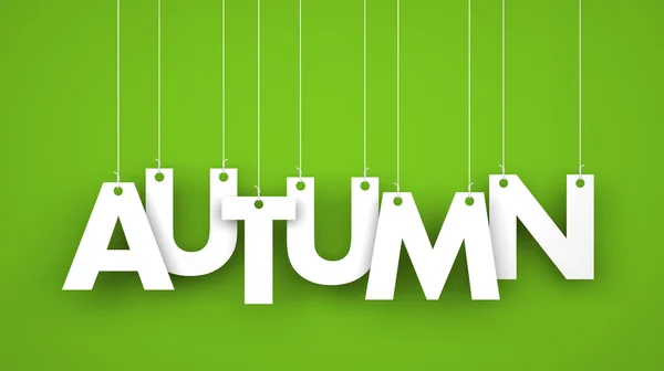 Herbst - Text hängt an den Saiten — Stockfoto