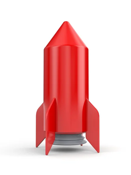 Simple red rocket — Stock Photo, Image