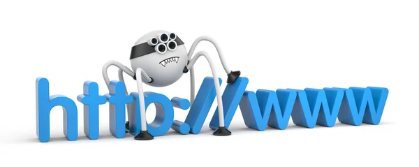 Robot and WWW text — Stock Photo, Image