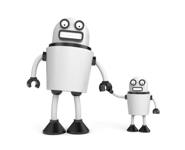 Robo family. Father and son — Stock Photo, Image