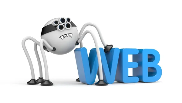 Robot en Www tekst — Stockfoto