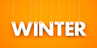 Kış arka planda turuncu