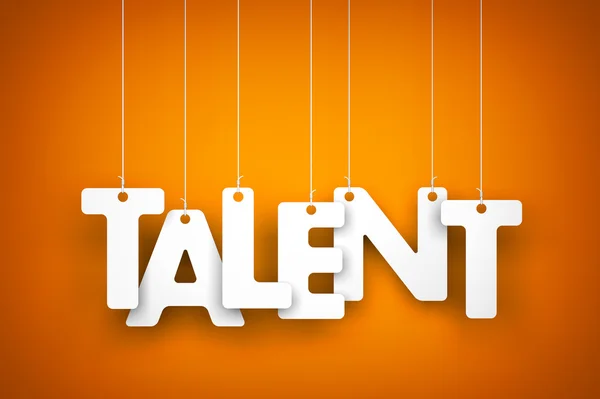 Talento - palavra pendurada — Fotografia de Stock
