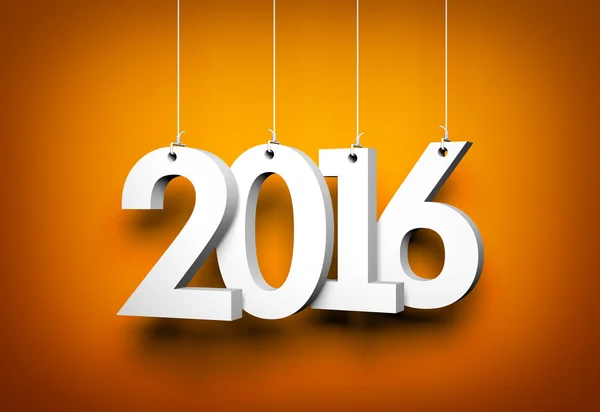 Nový rok - 2016 - 3d číslice — Stock fotografie
