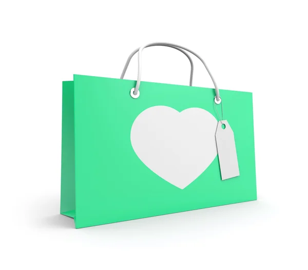 Shopping Bag for valentine's day — Stock Photo, Image