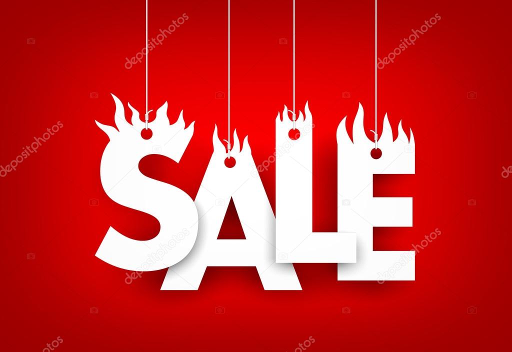 Word sale on fire