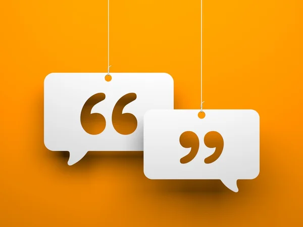 Chat symbol and Quotation Mark — Stock Photo, Image