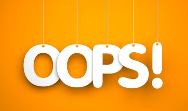 Oops! -kelime asılı