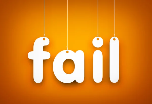 Fail - word hanging — Stock Photo, Image