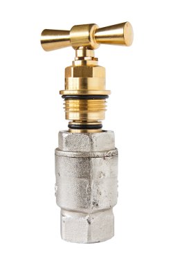 Beyaz arka plan üzerinde izole sıhhi tesisat parçaları