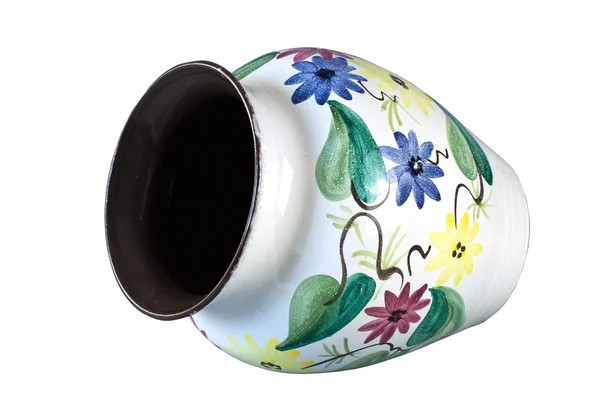 Ceramic vase with colorful floral — Stock Photo, Image