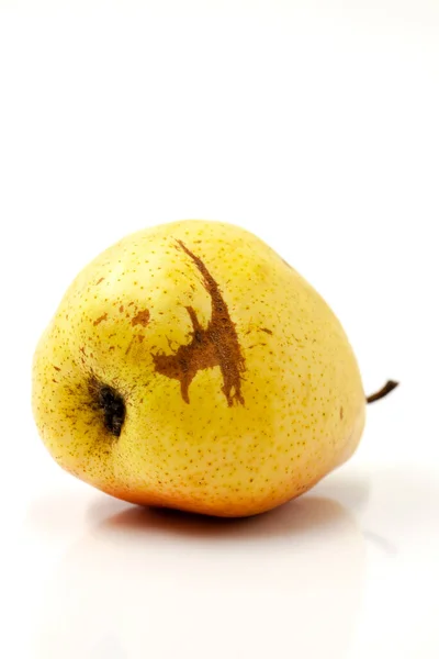 Fruit Fresh Pear Imperfect Shape Selective Focus Shallow Depth Field — Stock Photo, Image