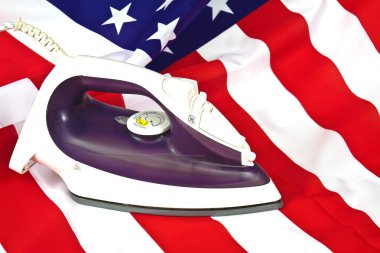 Amerikan bayrağı elektrik demir