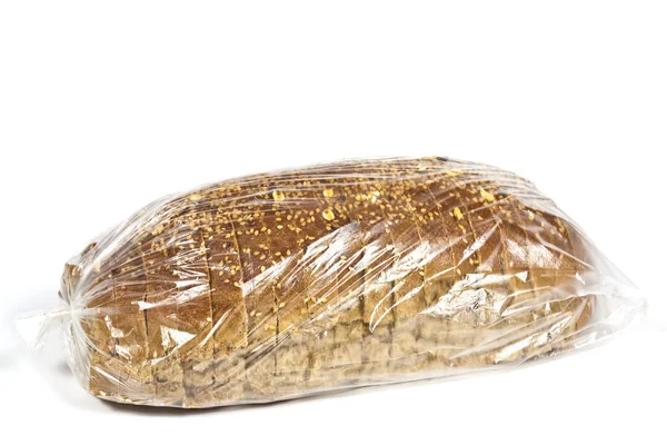 Packaged in plastic bread — Stock Photo, Image