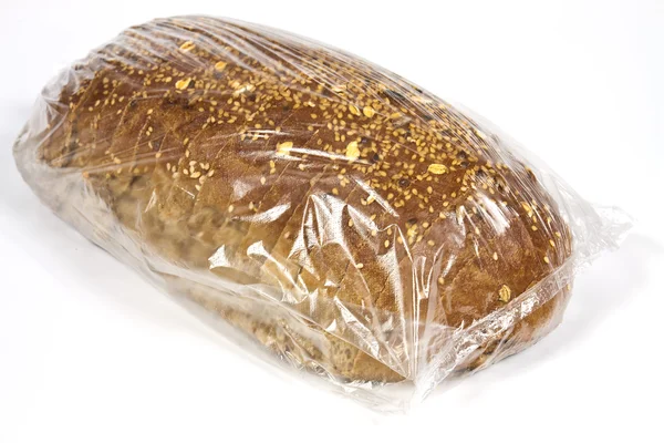 Packaged in plastic bread — Stock Photo, Image