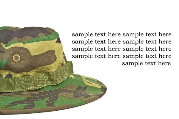 Chapéu de camuflagem militar — Fotografia de Stock