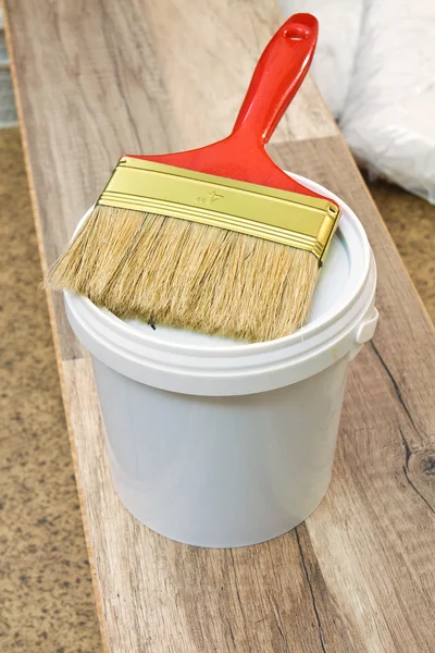 Flat paint brush — Stock Photo, Image