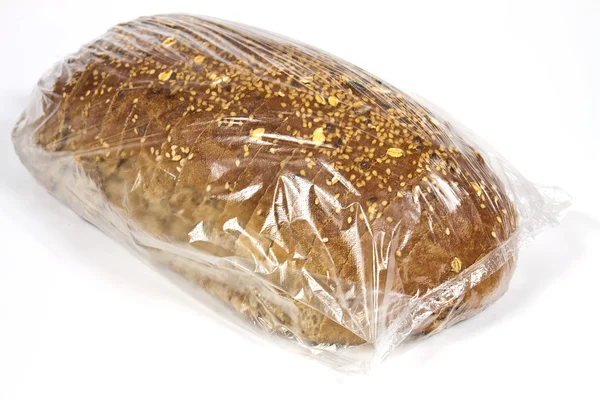 Förpackad i plast bröd Royaltyfria Stockfoton