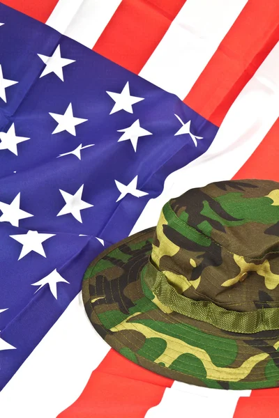 Military camouflage hat — Stock Photo, Image