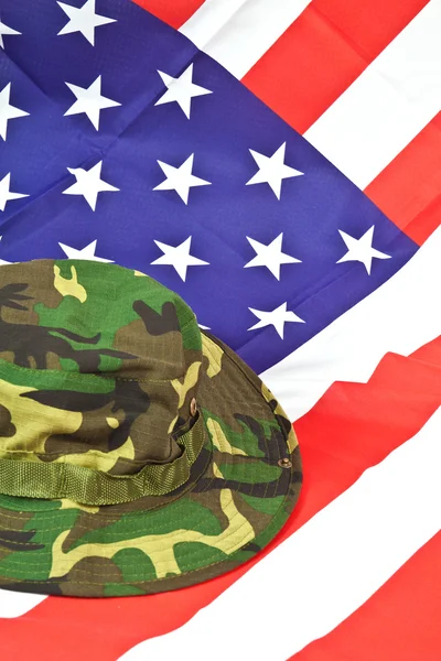 Military camouflage hat — Stock Photo, Image