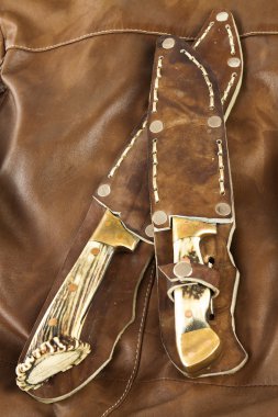 Avcılık Bıçak ve deri kılıf