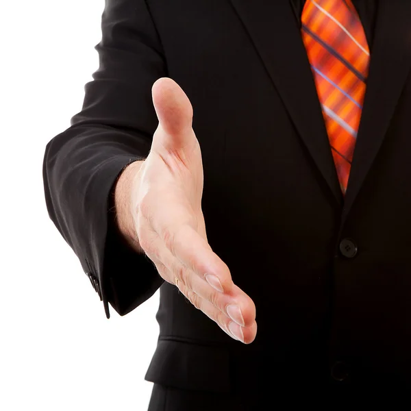 Businessman handshake in closeup — Stock Photo, Image