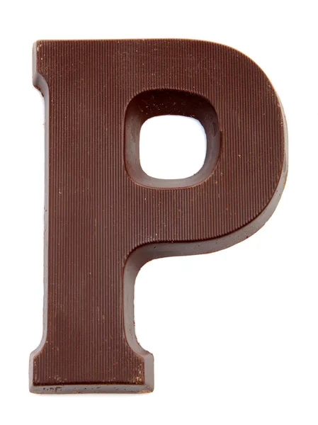 Sinterklaas 的巧克力字母 p — 图库照片