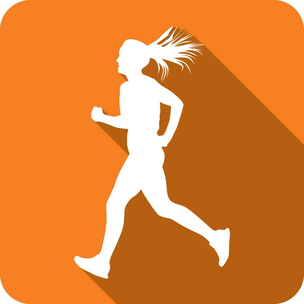Femme coureuse — Image vectorielle