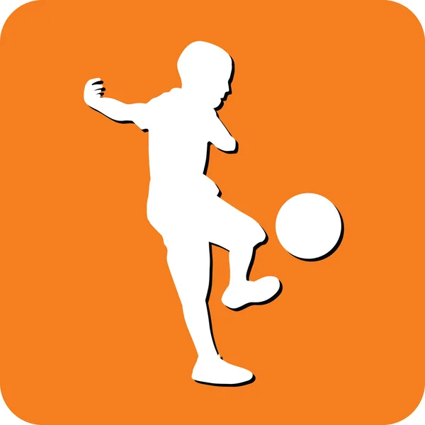 孩子踢足球 — 图库矢量图片