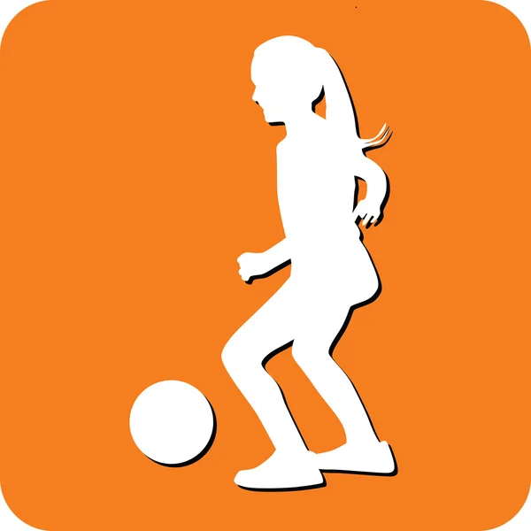 Ребенок играть в футбол — стоковый вектор